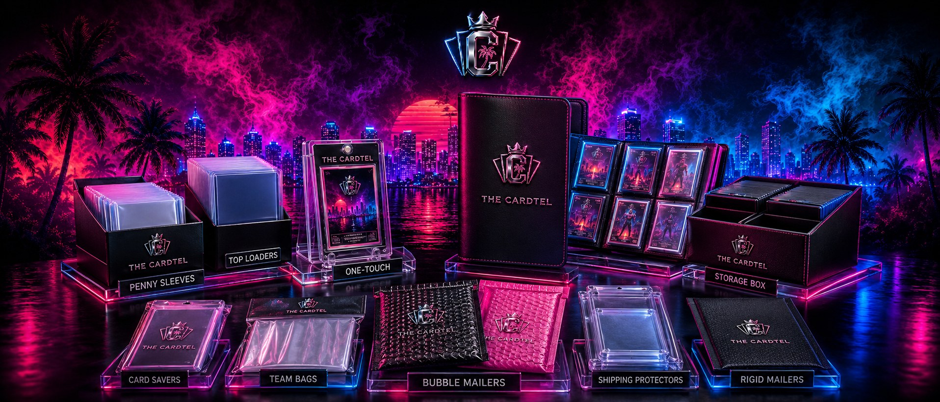 The Cardtel Accessories — Top Loaders, One Touch Magnetics, Slab Boxes, Hard Cases