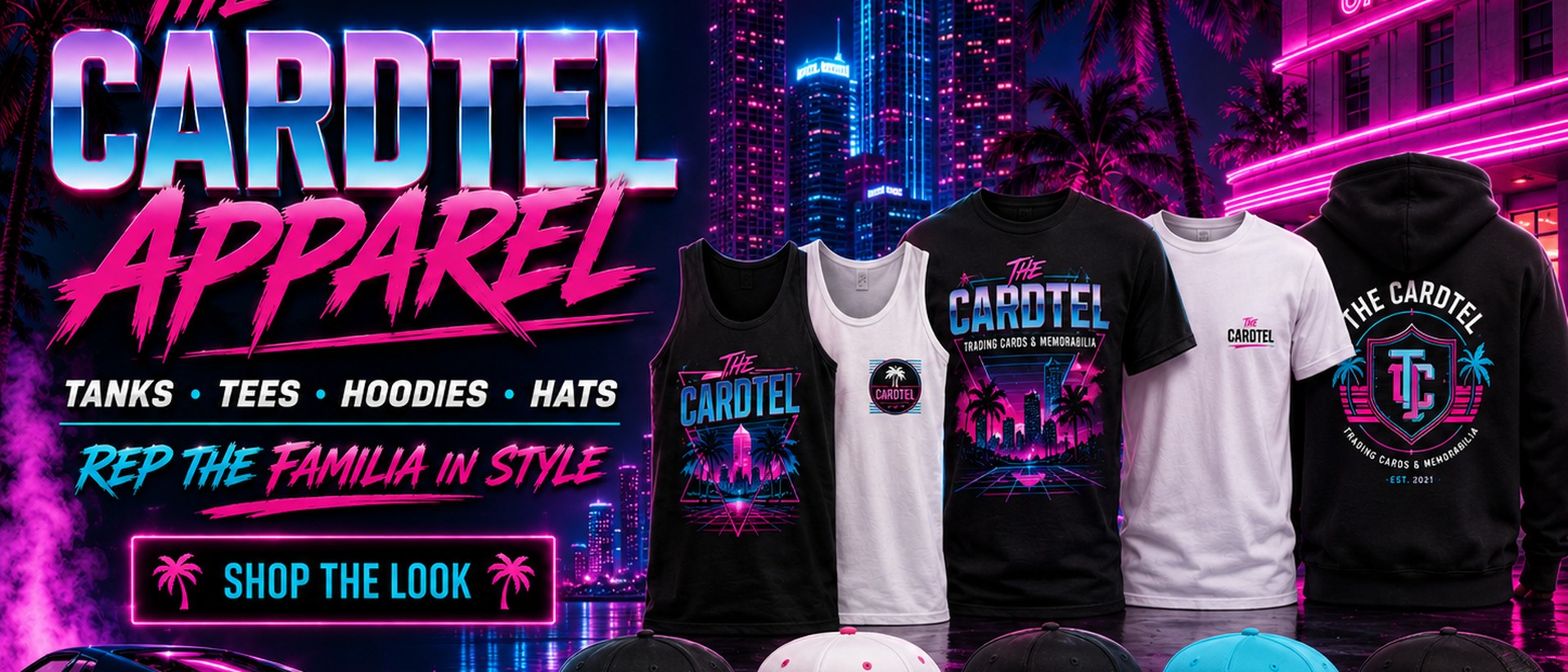 The Cardtel Apparel — tanks, tees, hoodies, hats